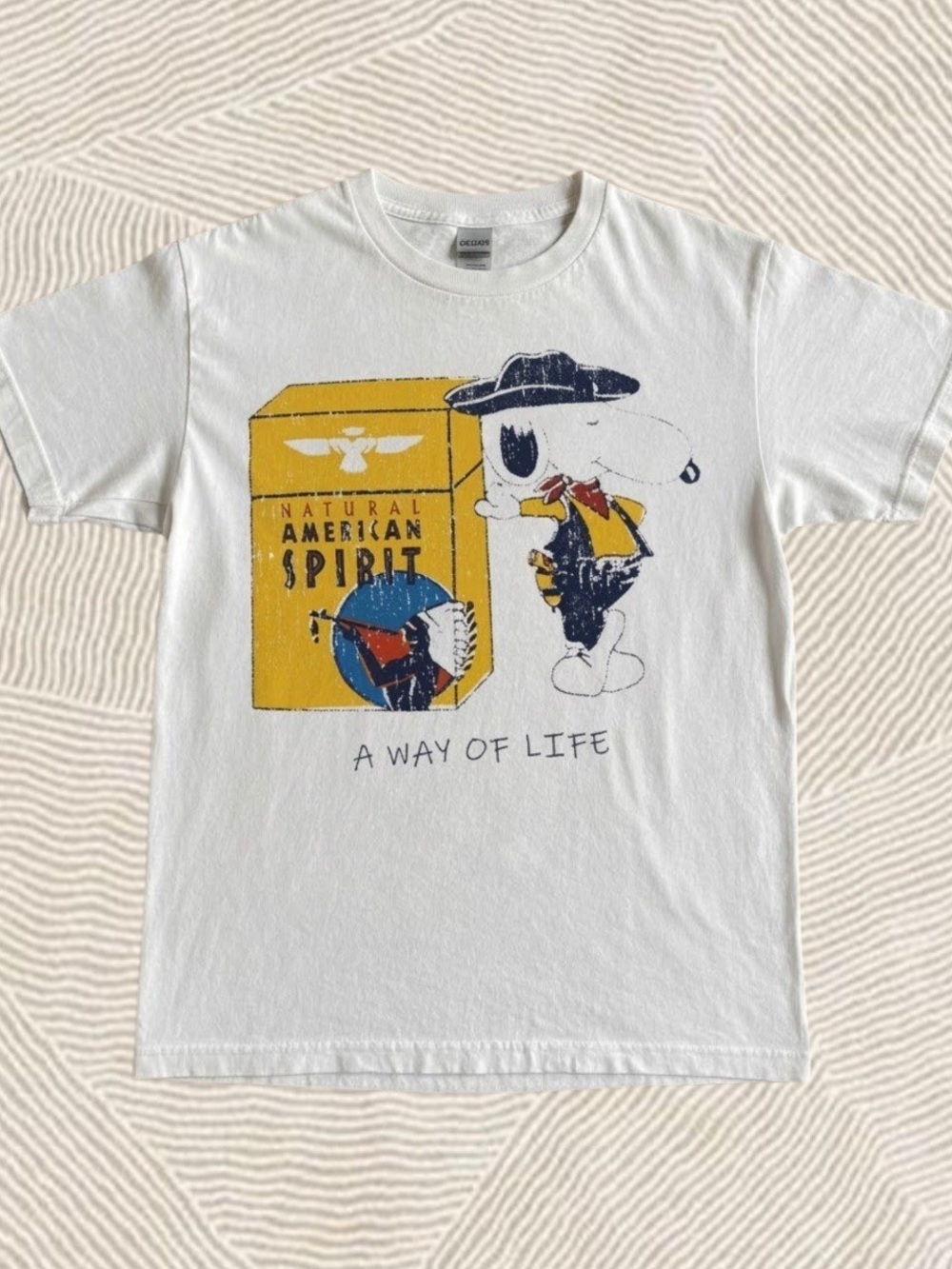 Gildan White Sno0py Funny Graphic Tee